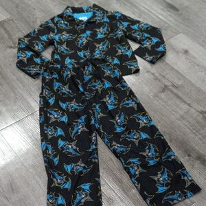 Batman DC Black and Blue Bat Pajama Set